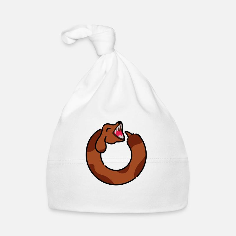 Dachshund ouroboros Organic Baby Cap