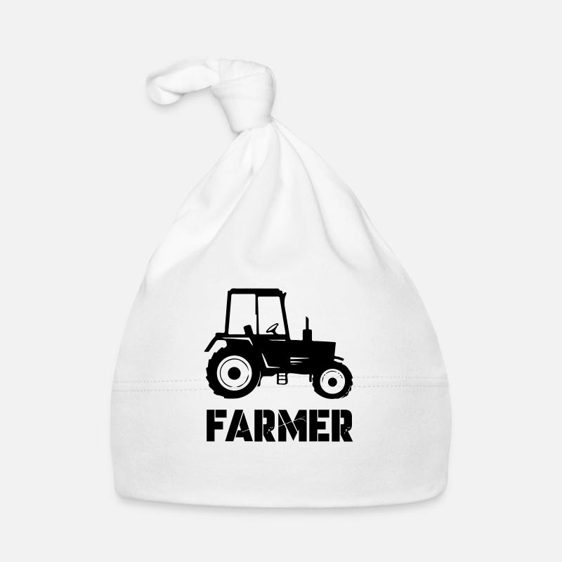 Tractor Farmer Organic Baby Cap