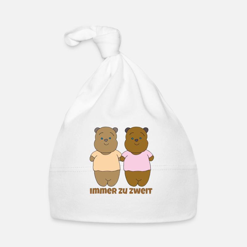 bärenpaar immer zu zweit Baby Bio-Mütze