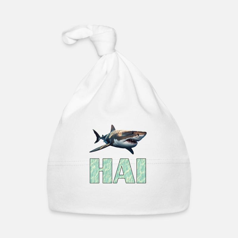 Grand requin blanc Bonnet bio Bébé