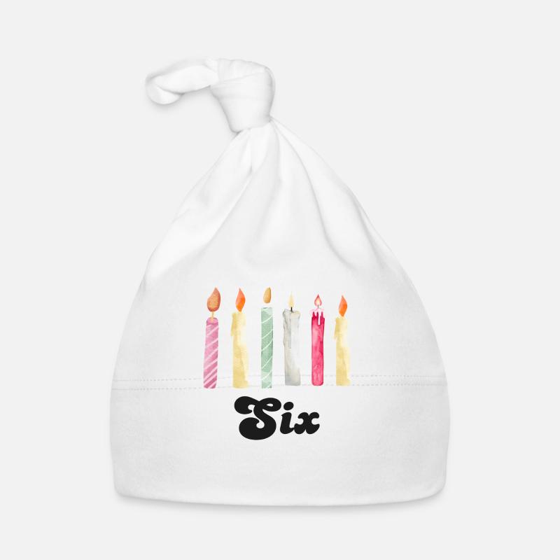 6e anniversaire bougie Bonnet bio Bébé