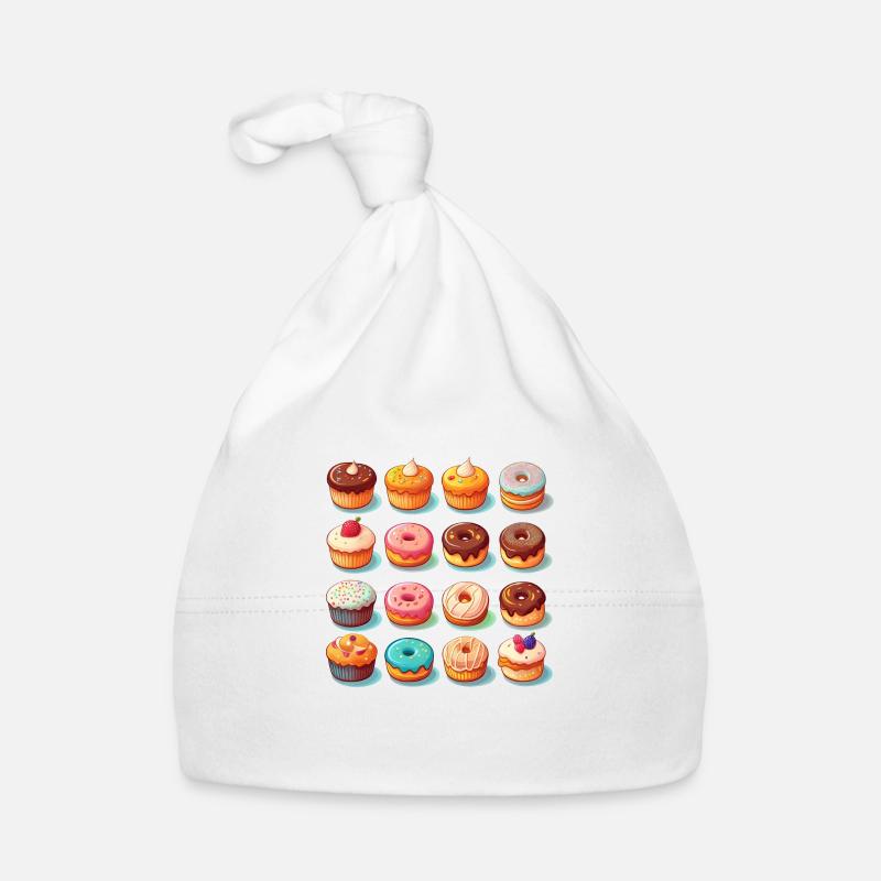 Donuts, muffins and delicious pastries Organic Baby Cap
