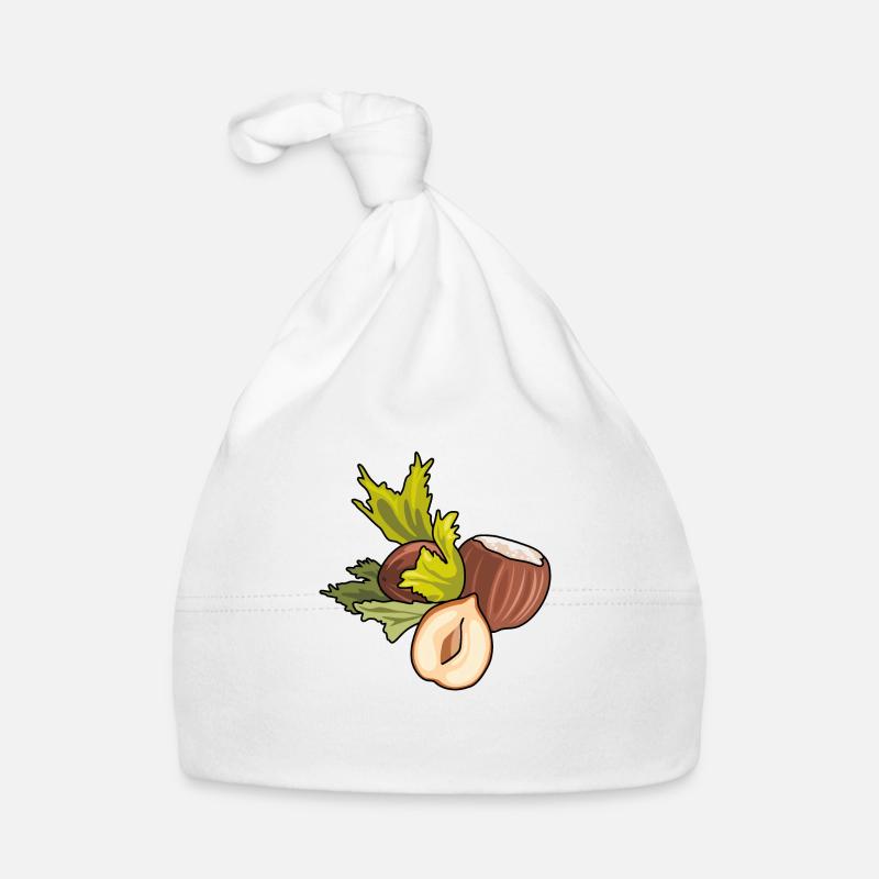Hazelnut - Organic Baby Cap - white