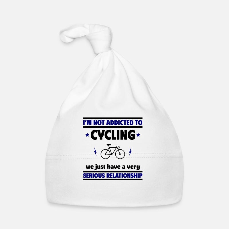 Je ne suis pas accro au vélo - Bonnet bio Bébé - blanc