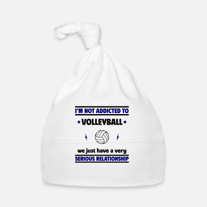 Je ne suis pas accro au volley-ball - Bonnet bio Bébé - blanc
