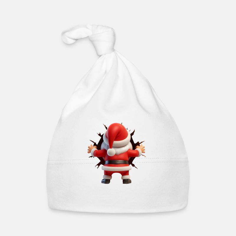 Père Noël dans le trou par derrière 1 Bonnet bio Bébé