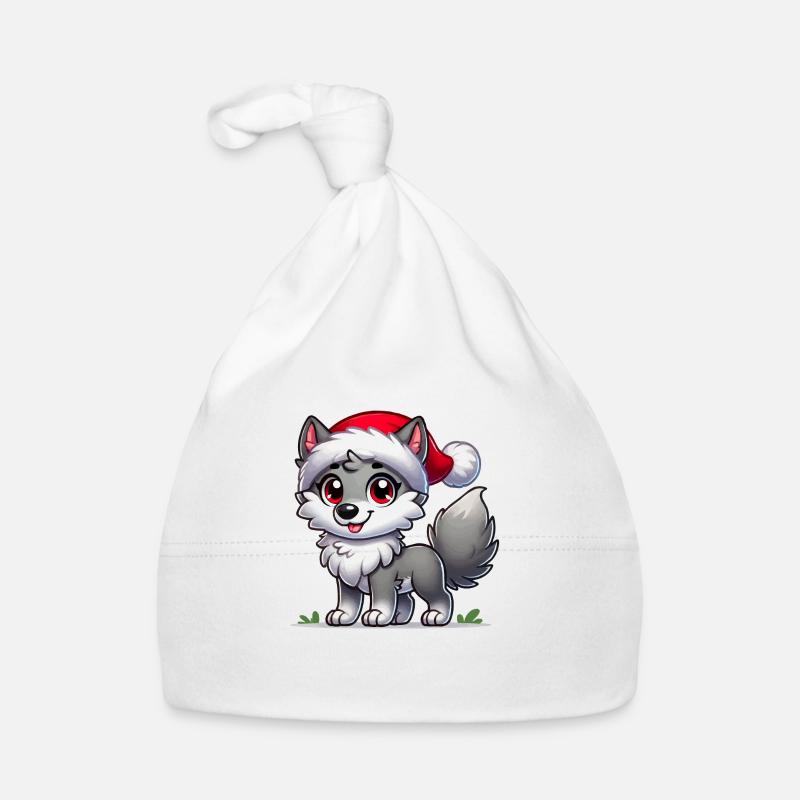 Wolf Merry Christmas Baby Bio-Mütze