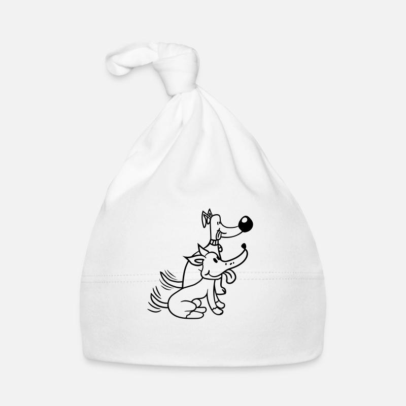 2 chiens équipe deux amis queue wiggle équipage Bonnet bio Bébé