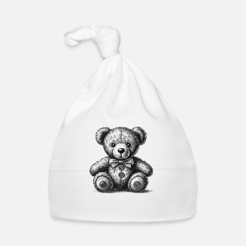 Teddy bear Organic Baby Cap
