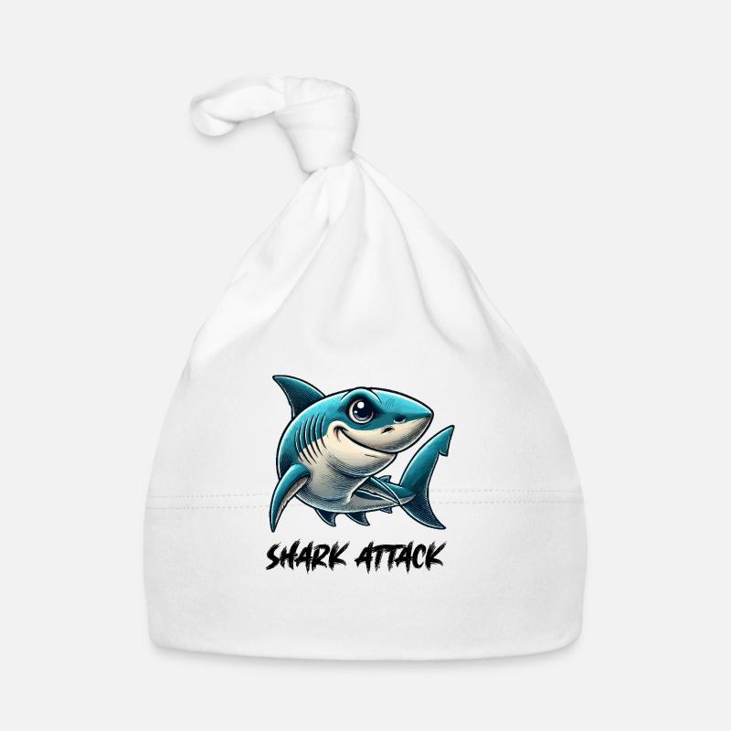 Shark Comic Organic Baby Cap