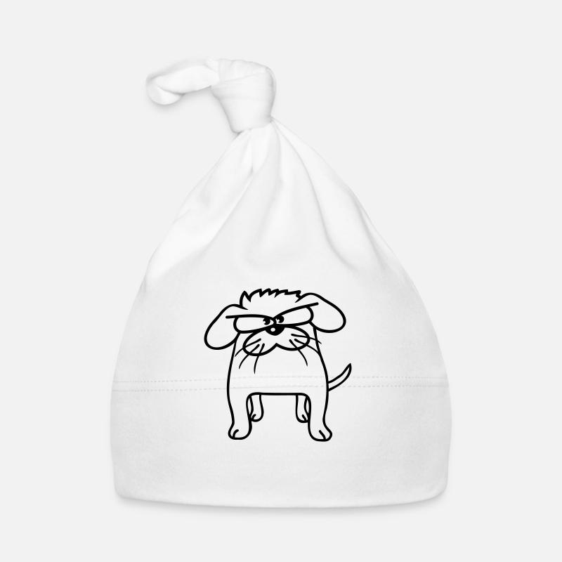 Hund Tier guckt böse wütend ernst aggressiv sauer Baby Bio-Mütze