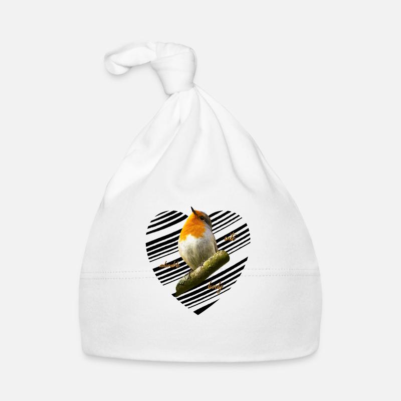 Rotkehlchen Singvogel Baby Bio-Mütze