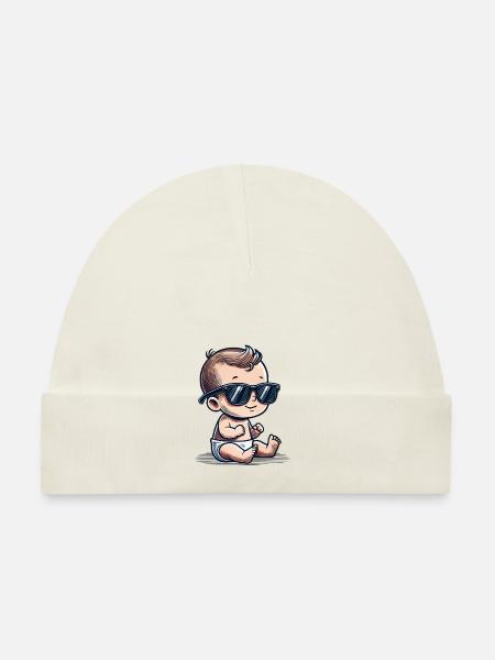 baby sonnenbrille - Baby Bio-Mütze - Weiß - Vorne