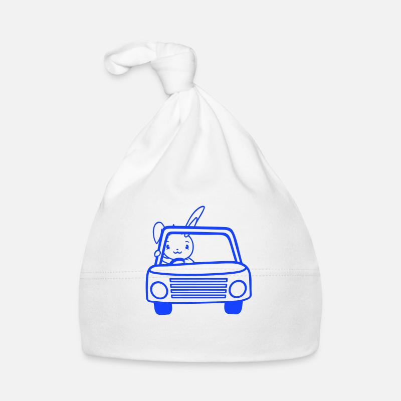 Rabbit Driving Car Driver Driving License Passed Organic Baby Cap