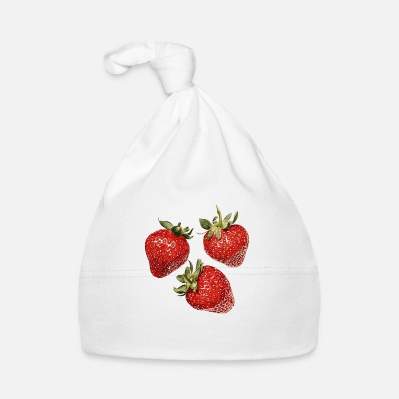 Erdbeeren Baby Bio-Mütze