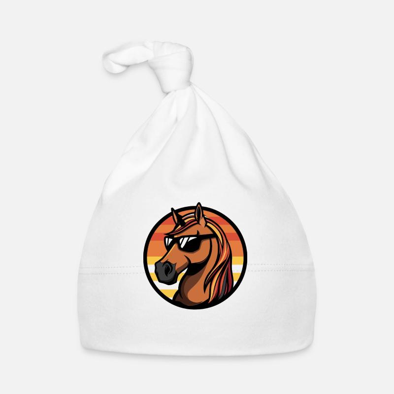 Horse Cool Comic Organic Baby Cap