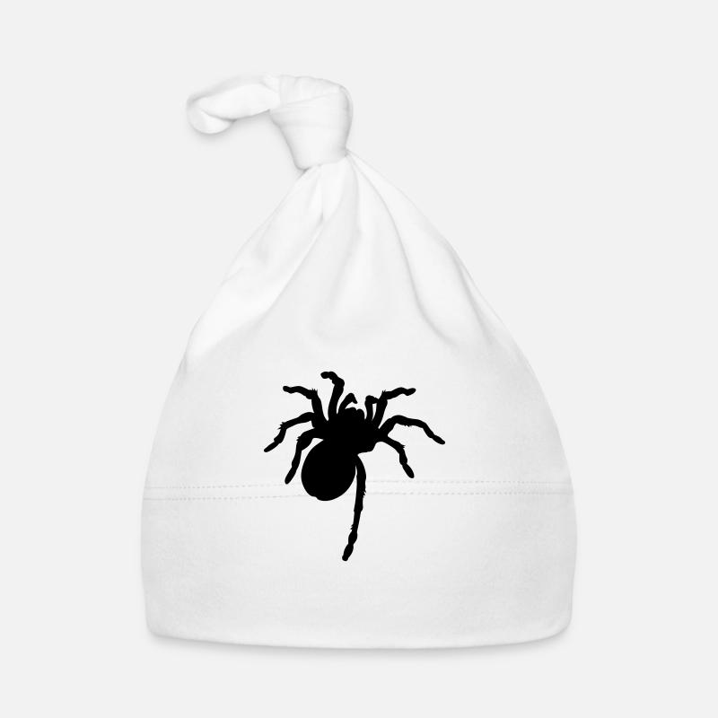 Grande araignée - Bonnet bio Bébé - blanc