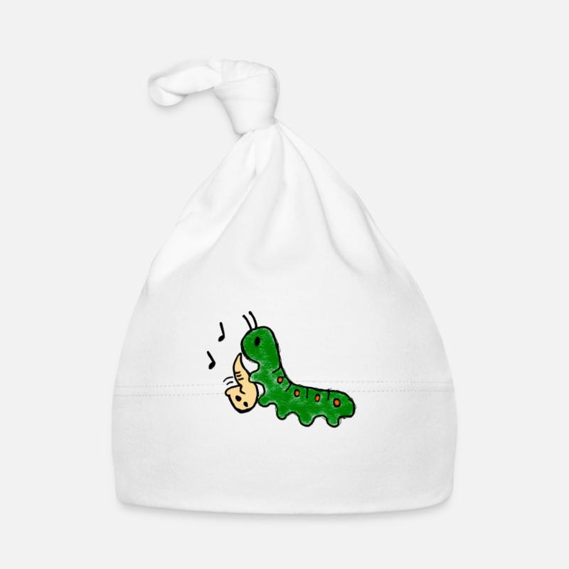 Music Caterpillar Organic Baby Cap