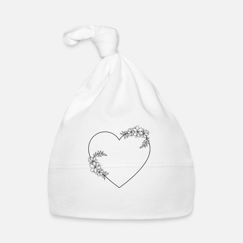 Rahmen Herz Baby Bio-Mütze