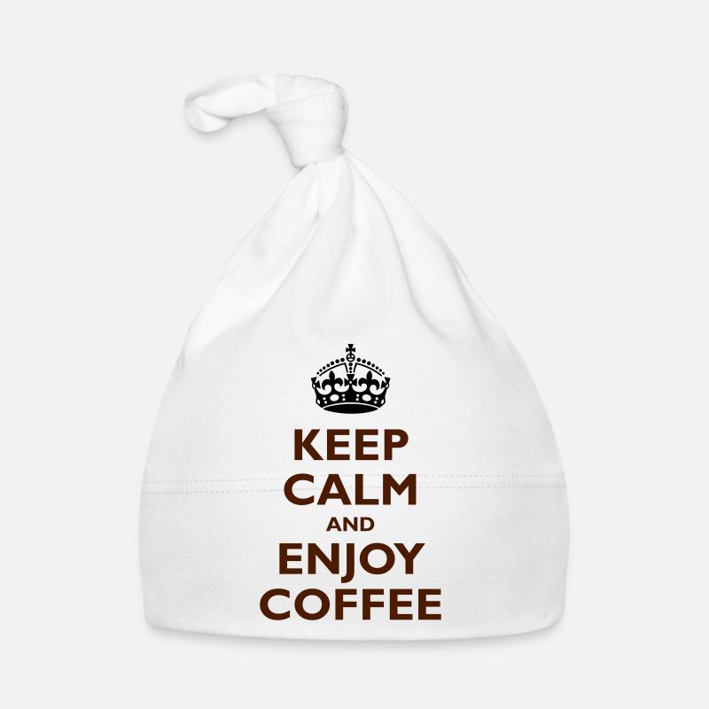 Keep Calm & Enjoy Coffee Baby Bio-Mütze