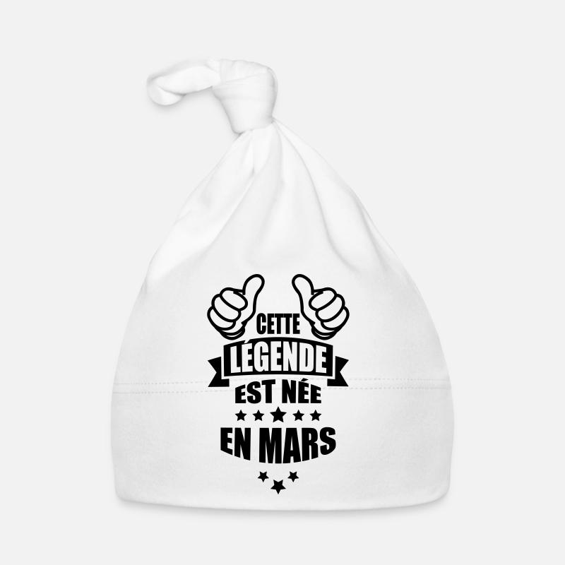 cette légende est née en mars Bonnet bio Bébé