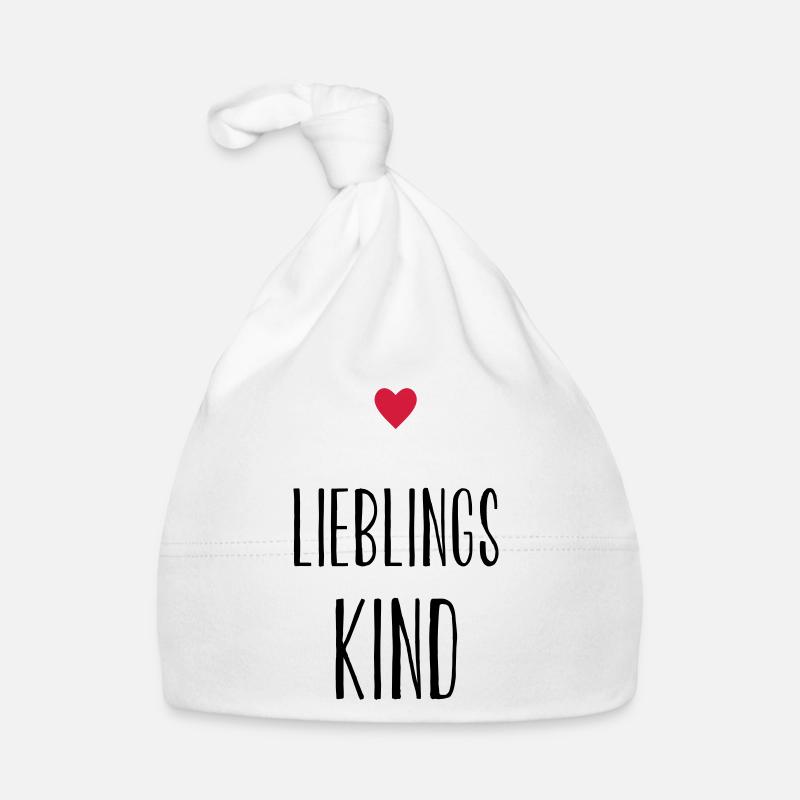 Kind Lieblingskind Herz Geschenk Geschenkidee - Baby Bio-Mütze - Weiß