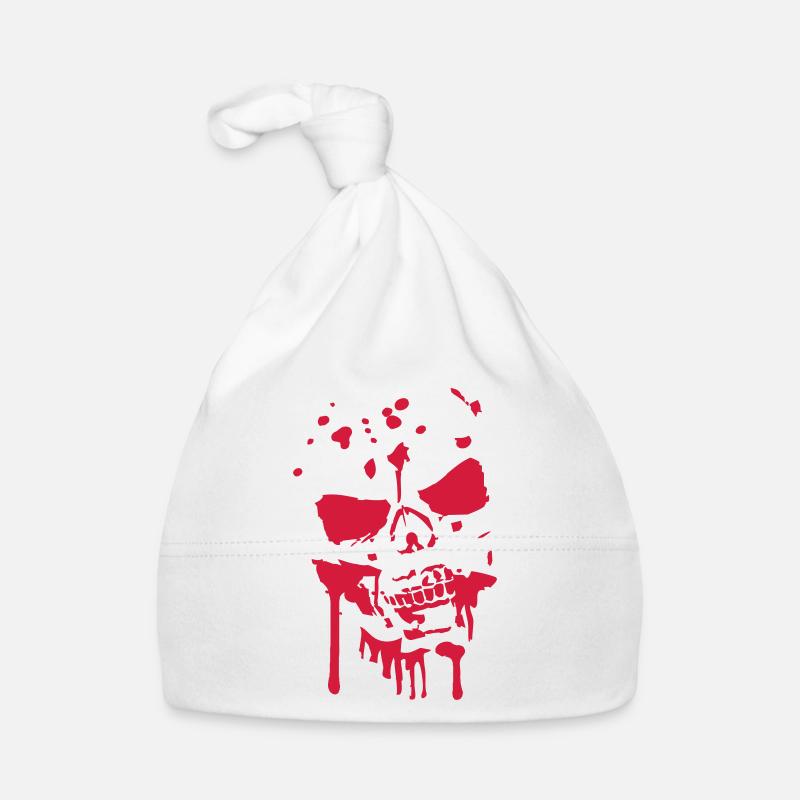 Schädel Kopf Totenkopf Blut Zombie Baby Bio-Mütze