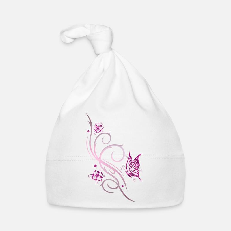 Fleurs de fleurs de cerisier papillon Bonnet bio Bébé