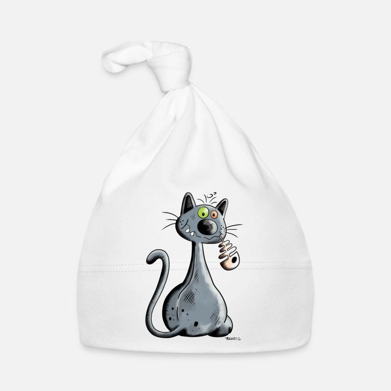 Schwarze Katze Baby Bio-Mütze