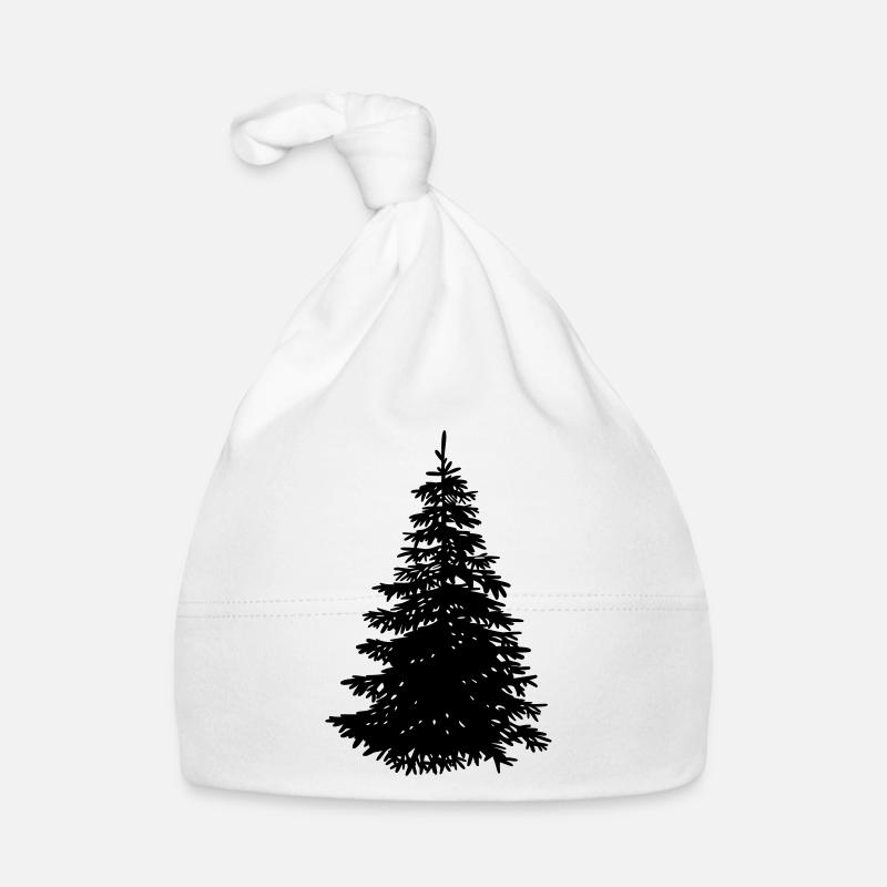 Tannenbaum - Baby Bio-Mütze - Weiß