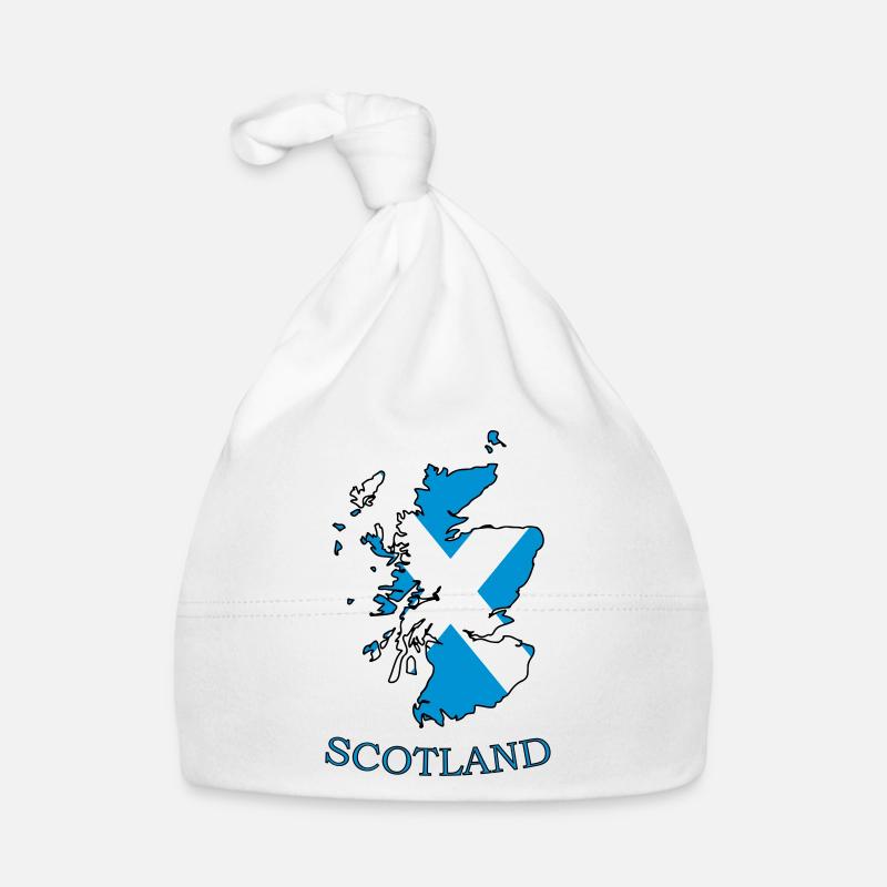 ecosse pays - Bonnet bio Bébé - blanc