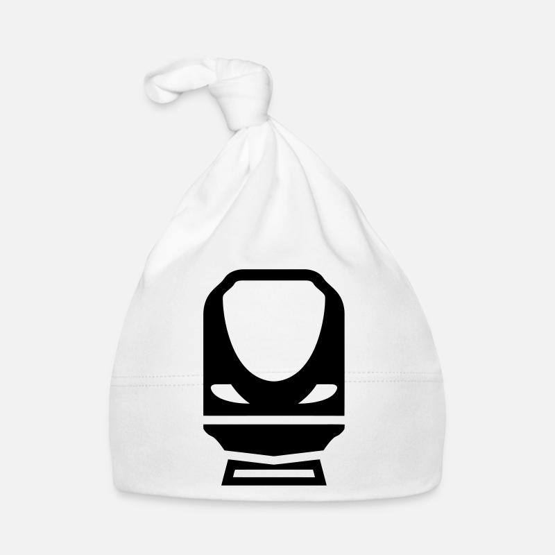 Cheminot / Chemin de fer / Train / Metro - Bonnet bio Bébé - blanc