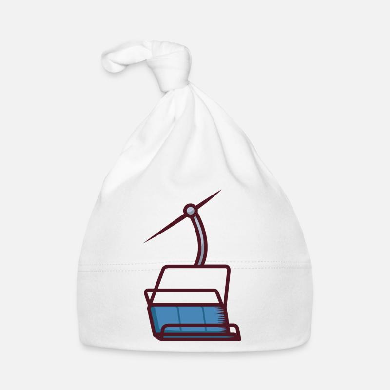 Abstrakte Illustration einer Seilbahn Baby Bio-Mütze