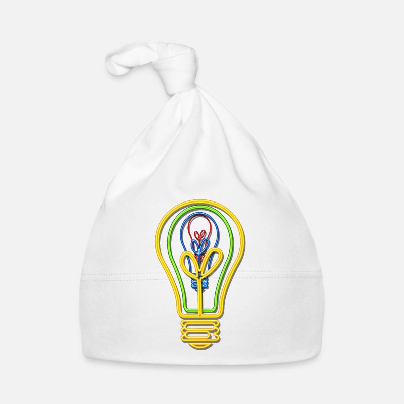 Ampoule néon couleurs fluorescentes - Bonnet bio Bébé - blanc
