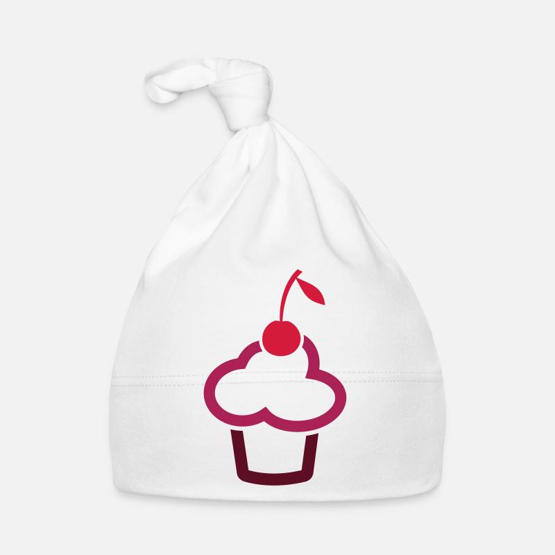 Muffin Cupcake mit Kirsche Baby Bio-Mütze
