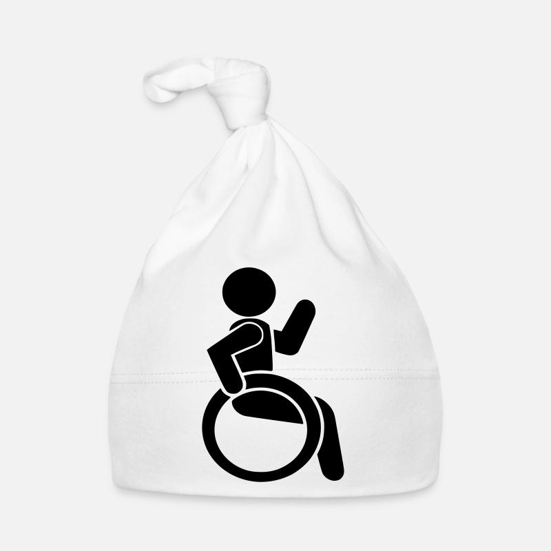 Agiter l’utilisateur d’un fauteuil roulant # Bonnet bio Bébé