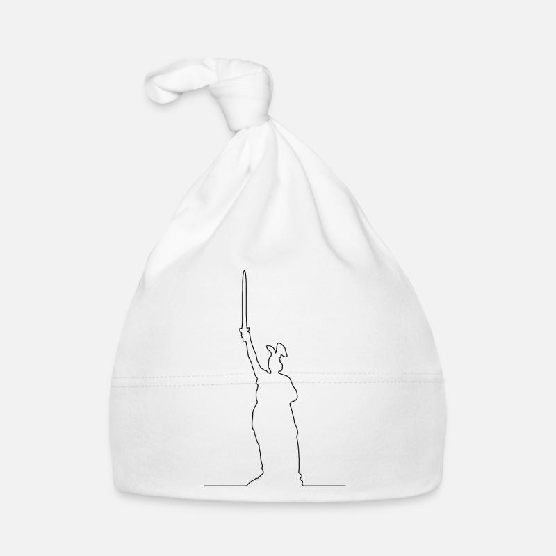 Contour du monument Hermann - Bonnet bio Bébé - blanc