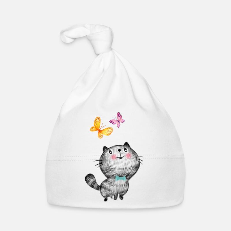 Chat maman chat chat chat Meow Meoww Bonnet bio Bébé