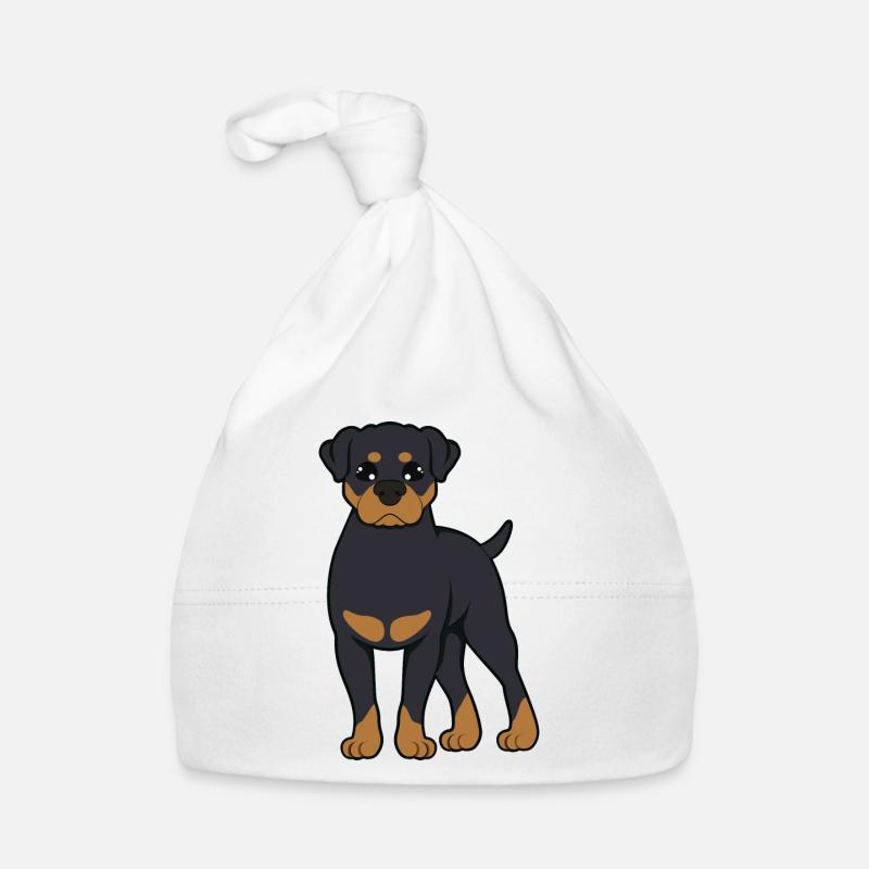 M. Rottweiler - Bonnet bio Bébé - blanc