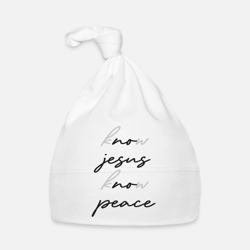 know jesus know peace Baby Bio-Mütze