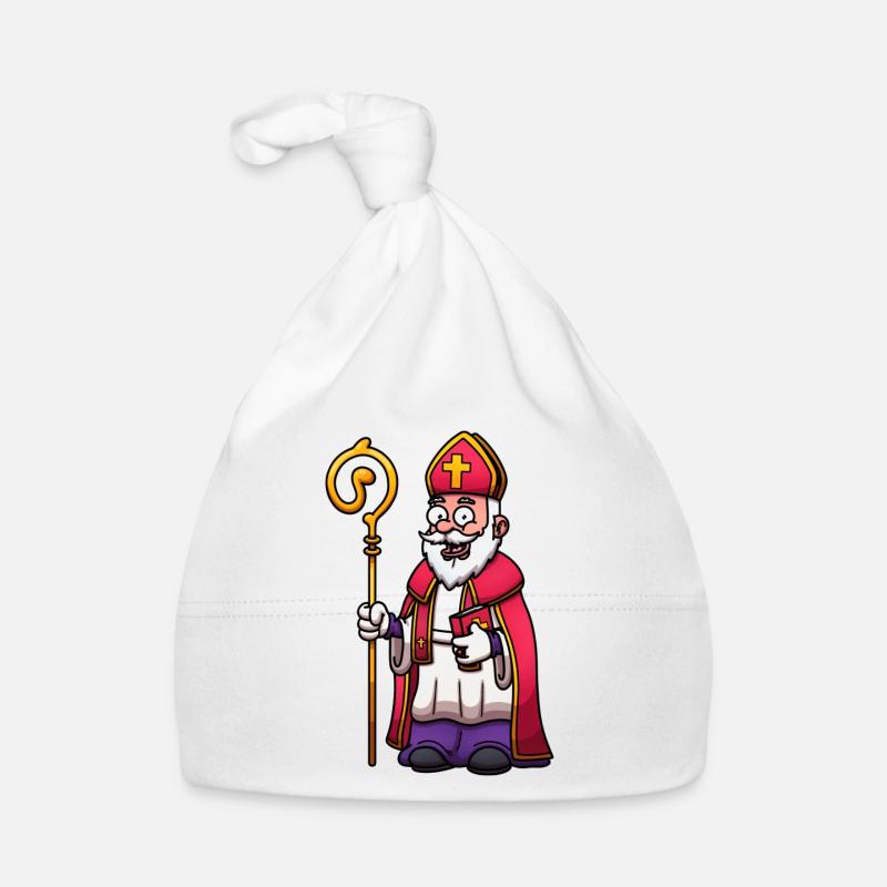 Saint Nicolas - Bonnet bio Bébé - blanc