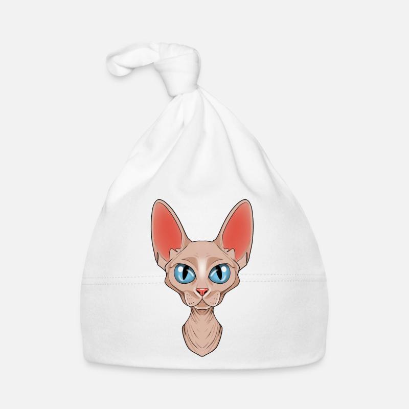 Cat Lover I Cat Face I Sphynx Cat Bonnet bio Bébé