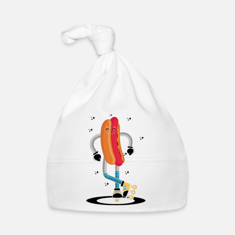 Rollerskaten Rollerskater Skating Hot Dog Fries Organic Baby Cap