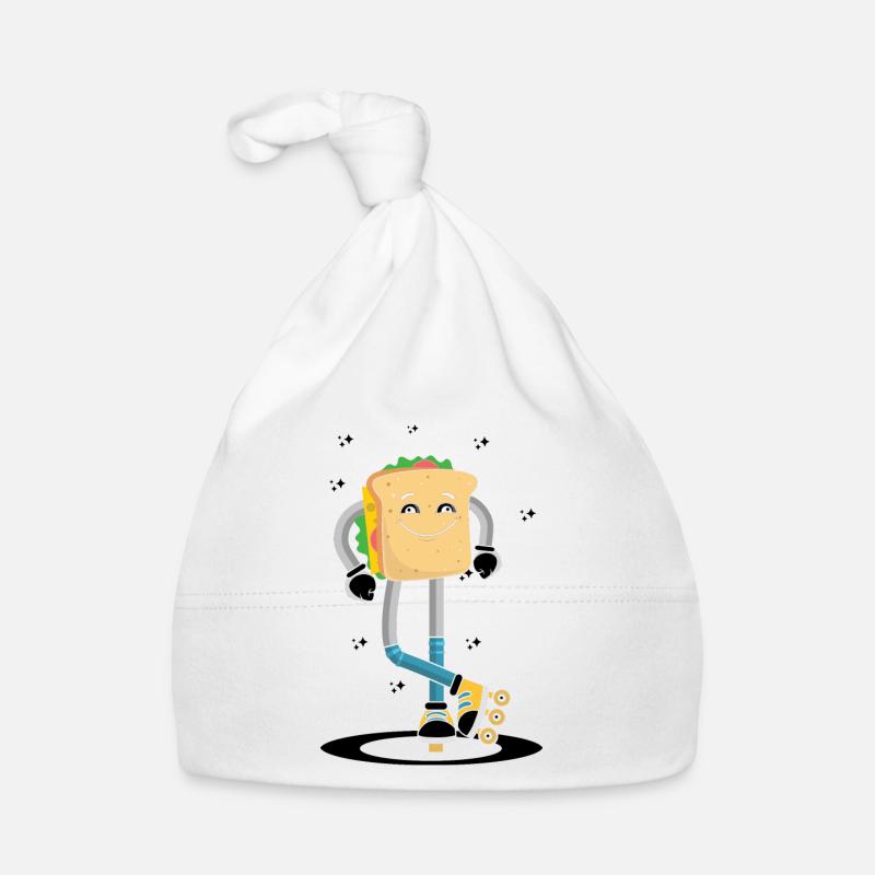 Rollerskaten Rollerskater Skaten Sandwich Bread Organic Baby Cap