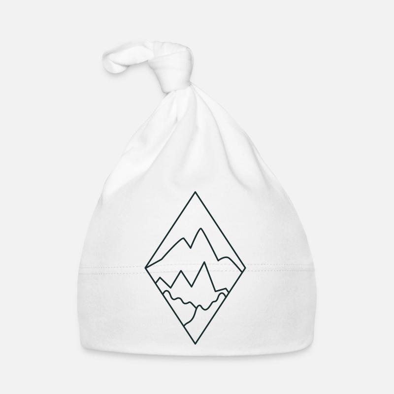 PAYSAGE BOHO Diamond avec montagnes et paysages Bonnet bio Bébé