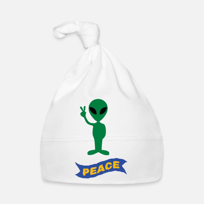 Alien Peace Baby Bio-Mütze