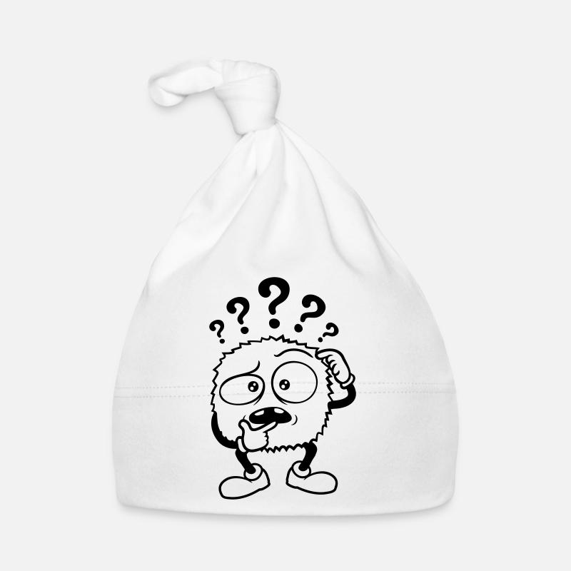 Doubtful question mark skeptical monster Organic Baby Cap