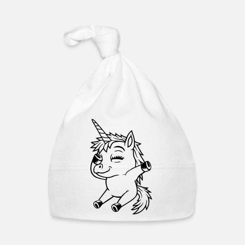 Sitzendes Dabbing Einhorn Mädchen Baby Bio-Mütze