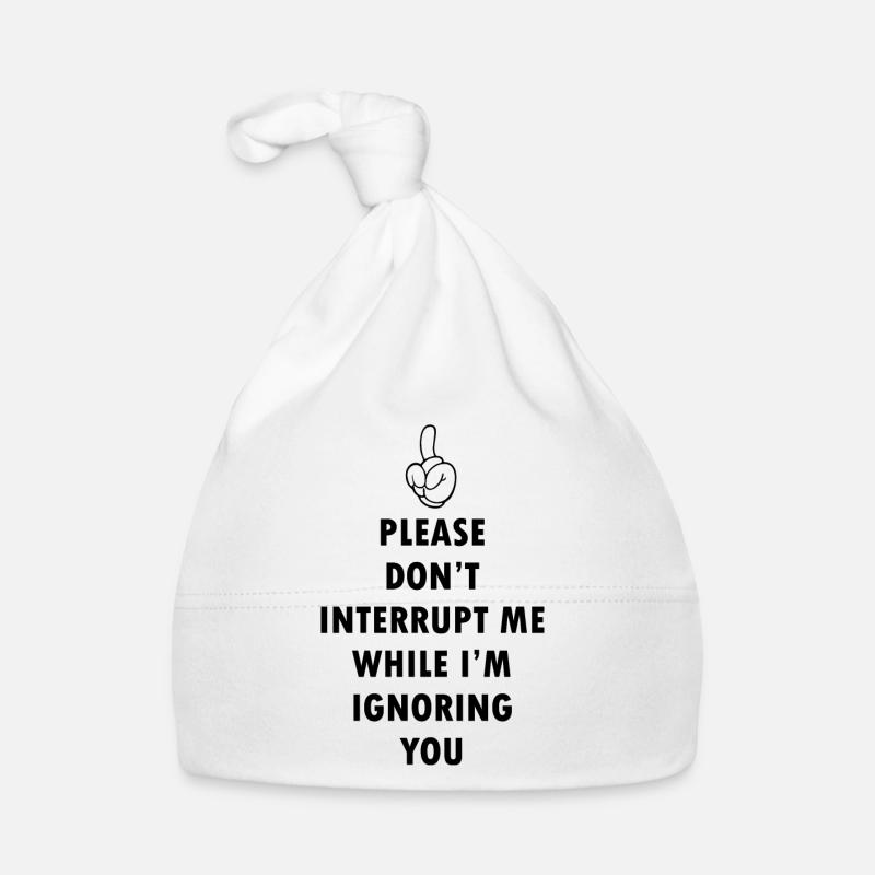 Dont Interrupt Me Organic Baby Cap