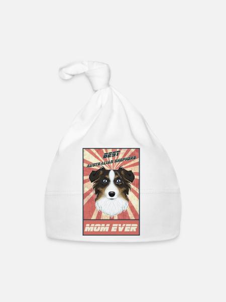 Best Australian Shepherd Mom Ever I Aussie Lover - Baby Bio-Mütze - Weiß - Vorne